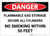 Danger: Flammable Gas Storage Secure Cylinders - Label
