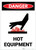 Danger: Hot Equipment Portrait - Label