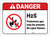 Danger: Hydrogen Sulfide May Be Present ANSI - Label