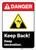 Danger: Keep Back Deep Excavation ANSI - Label