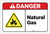 Danger: Natural Gas ANSI - Label
