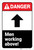 Danger: Men Working Above ANSI - Label