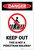 Danger: Keep Out/This is Not a Pedestrian Walkway with Graphic - Label