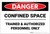 Danger: Confined Space/Trained & Authorized Personnel Only - Label