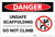 Danger: Unsafe Scaffolding Do Not Climb - Label