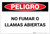 Danger: No Smoking And Open Flame - Spanish - Label