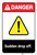 Danger: Sudden Drop Off ANSI - Label