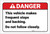 Danger: This Vehicle Makes Frequient Stops ANSI - Label