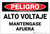 Danger: High Voltage Keep Out - Spanish - Label