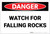 Danger: Watch for Falling Rocks - Label
