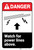 Danger: Watch for Power Lines Above ANSI - Label
