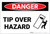 Danger: Tip Over Hazard - Label