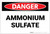 Danger: Ammonian Sulfate - Label