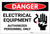 Danger: Electrical Equipment - Authorized Personnel Only with Hand Graphic - Label