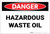Danger: Hazardous Waste Oil - Label