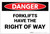 Danger: Danger: Forklifts Have The Right Of Way - Label
