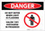 Danger: Do Not Enter Light Flashing Halon 1301 Discharge - Label