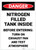 Danger: Nitrogen Filled Tank Inside Turn On Exhaust Fan - Label