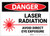 Danger: Laser Radiation Avoid Direct eye Exposure - Label
