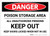 Danger: Poison Storage Area Keep Out Keep Doors Locked - Label