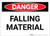 Danger: Falling Material Warning - Label