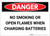 Danger: No Smoking When Charging Batteries - Label