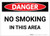 Danger: No Smoking In This Area - Label