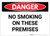Danger: No Smoking On These Premises - Label