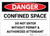 Danger: Do Not Enter Without Permit and Authorized Attendant - Label