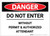 Danger: Do Not Enter Without Permit Confined Space - Label