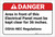 Danger: Area in Front of Electrical Panel Must be Kept Clear/OSHA-NEC Regulations - Label