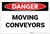 Danger: Moving Conveyors - Label