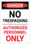 Danger: No Trespassing/Authorized Personnel Only (Portrait) - Label