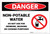 Danger: Non Potable Water Drinking Washing Cooking - Label