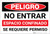 Danger: Spanish Permit Required - Label