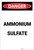 Danger: Ammonium Sulfate Portrait - Label