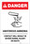 Danger: Anhydrous Ammonia with Icon Portrait - Label