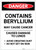 Danger: Beryllium Cancer Hazard Portrait - Label