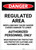 Danger: Beryllium Cancer Regulated Area Portrait - Label