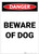 Danger: Beware of Dog Portrait - Label