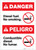 Danger: Bilingual Diesel Fuel No Smoking Spanish Portrait - Label