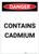 Danger: Contains Cadmium Portrait - Label
