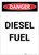 Danger: Diesel Fuel Portrait Portrait - Label