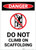 Danger: Do Not Climb On Scaffolding with Icon Portrait - Label