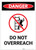 Danger: Do Not Overreach with Icon Portrait - Label