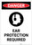 Danger: Ear Protection Required with Graphic Portrait - Label