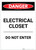 Danger: Electrical Closet Do Not Enter Portrait - Label