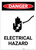 Danger: Electrical Hazard with Icon Portrait - Label