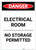 Danger: Electrical Room No Storage Portrait - Label