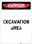 Danger: Excavation Area Portrait - Label
